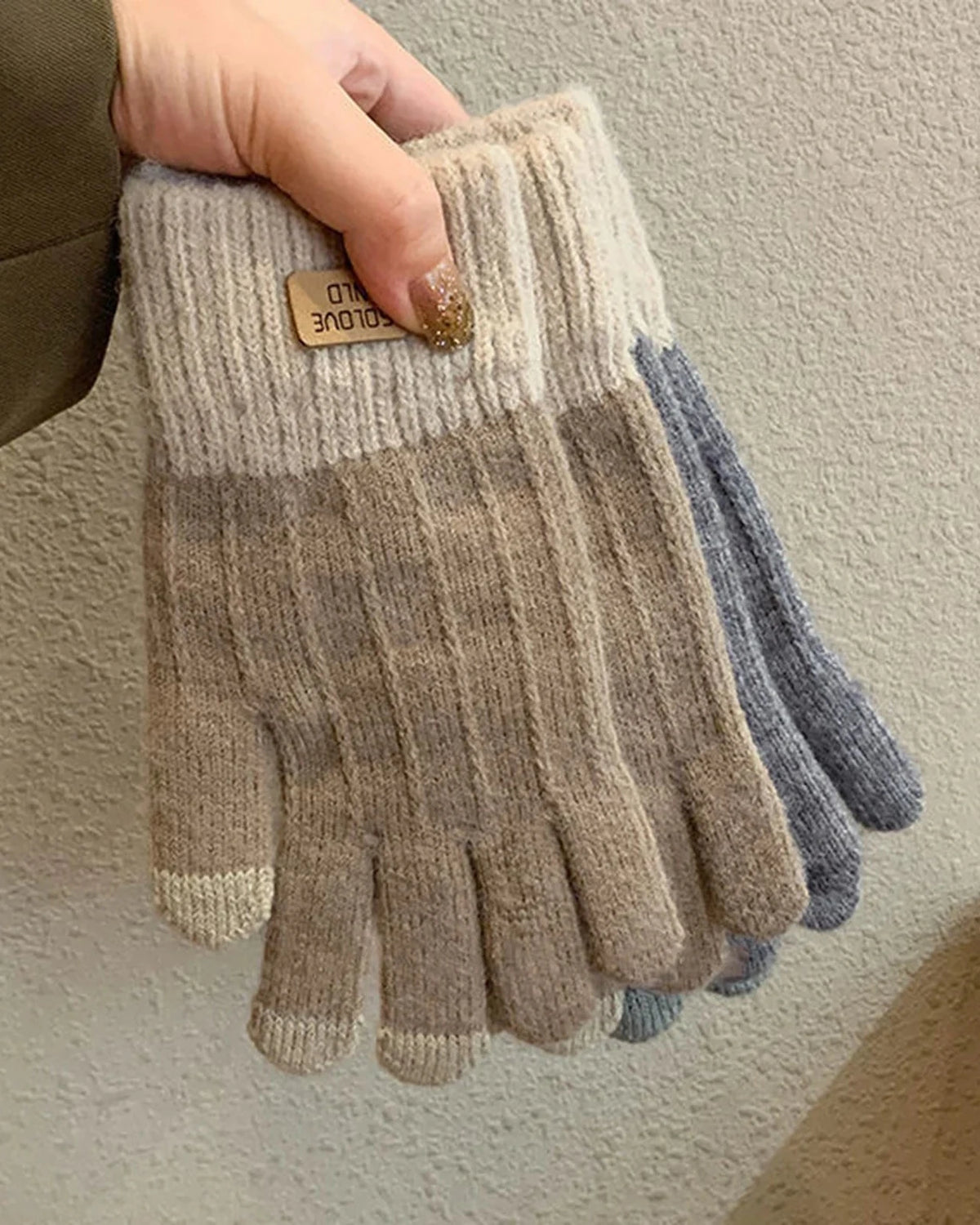 Cashmere Wool Winter Knit Gloves